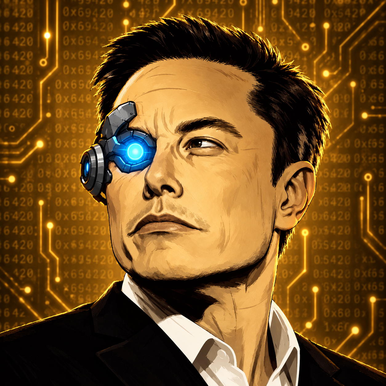 Cybernetic Artificial Elon character